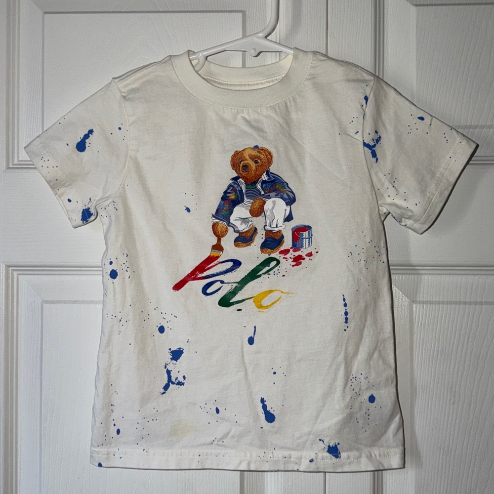 Ralph Lauren White Polo Bear Graphic Tee
